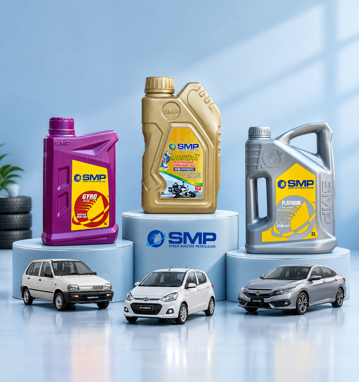 SMP lubricant range alongside passenger cars